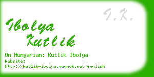 ibolya kutlik business card